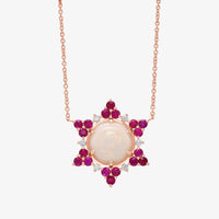 SWEETIE NECKLACE IN OPAL AND RUBY