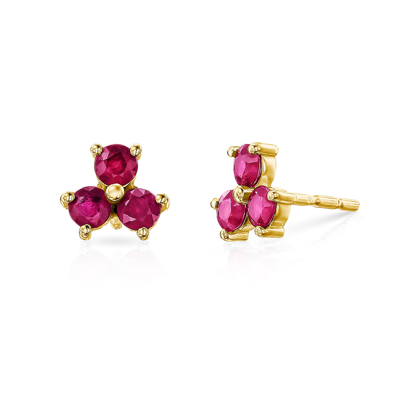 DANIELLE RUBY STUD EARRINGS